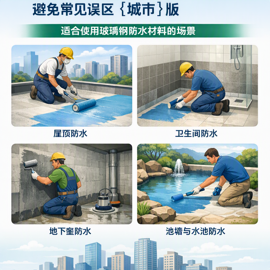 玻璃钢防水材料施工注意事项,避免常见误区 甘南 版